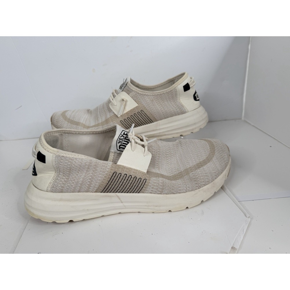 Hey Dude Wally Drift Mesh Shoes Mens 10 Beige Slip On‎ Lightweight Casual